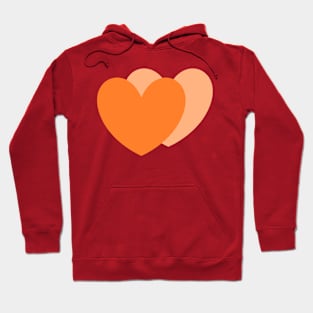 Peach / Orange Love Hearts Hoodie